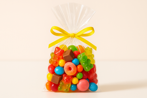 a bag of candy sample